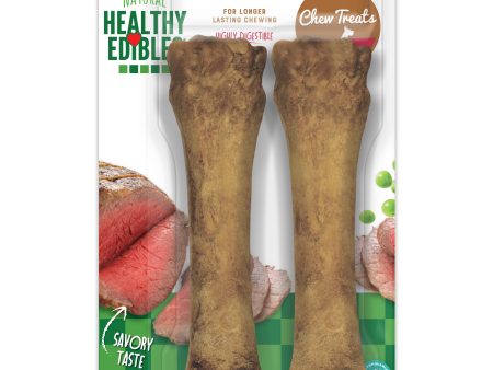 Nylabone Healthy Edibles AllNatural Long Lasting Roast Beef Dog Chew Treats Roast Beef, XL Souper  50 Lbs. 2 ct Supply