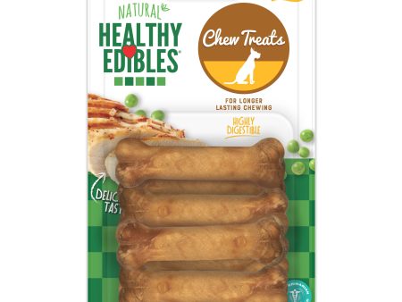 Nylabone Healthy Edibles AllNatural Long Lasting Chicken Dog Chew Treats Chicken, XS Petite  Up To 15 Lbs. 8 ct For Sale