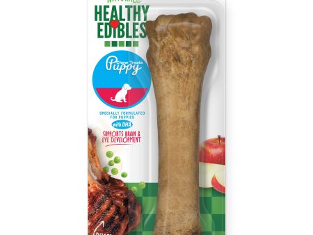 Nylabone Healthy Edibles Puppy AnimalShaped Lamb  Apple Dog Chew Treats Lamb  Apple, XL Souper  50 Lbs. 1 ct Online Sale