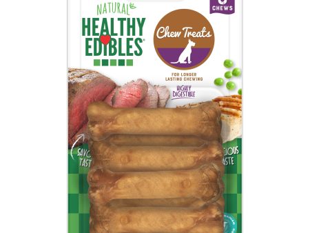 Nylabone Healthy Edibles AllNatural Long Lasting Roast Beef and Chicken Dog Chew Treats Roast Beef  Chicken, XS Petite  Up To 15 Lbs. 8 ct Online Sale