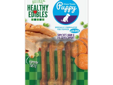 Nylabone Healthy Edibles Puppy Turkey  Sweet Potato Dog Chew Treats Turkey  Sweet Potato, XS Petite  Up To 15 Lbs. 4 ct Sale