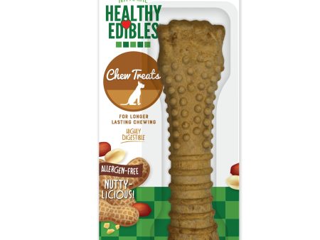 Nylabone Healthy Edibles AllNatural Long Lasting Peanut Butter Dog Chew Treats 1 Count, Peanut Butter, XL Souper  50 Lbs. 1 ct Online now