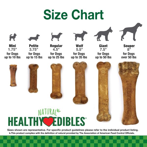 Nylabone Healthy Edibles AllNatural Long Lasting Roast Beef Dog Chew Treats Roast Beef, XL Souper  50 Lbs. 2 ct Supply