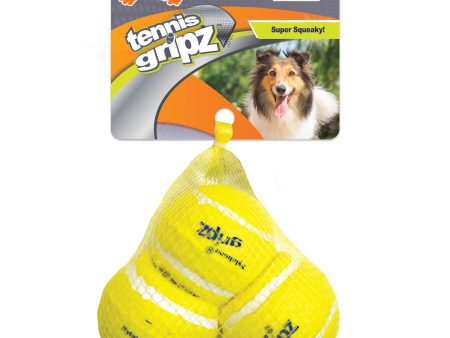 Nylabone Power Play Dog Tennis Ball Gripz 1ea Medium Wolf - Up To 35 lb Online Sale