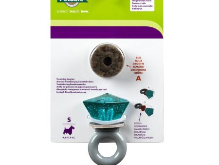 PetSafe Treat Holding Jewel Pop Ring Dog Toy Blue Grey 1ea SM Online Hot Sale