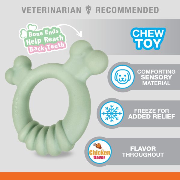 Nylabone Sensory Material Puppy Teething Ring Chicken, 1ea Small Regular - Up To 25 Ibs. Online Sale