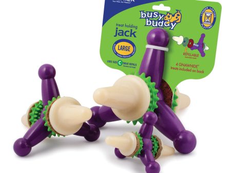 Petsafe Busy Buddy Jack Dog Toy Purple White Lg on Sale