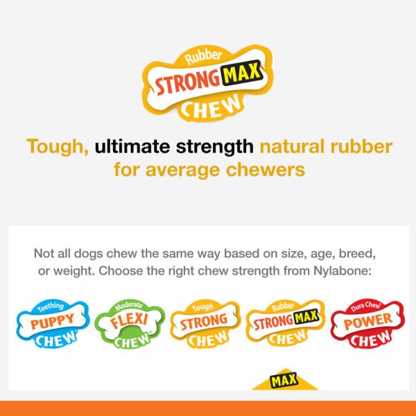 Nylabone Strong Chew Braided Dog Ring Chew Toy Beef 1ea Medium Wolf - Up To 35 lb Fashion