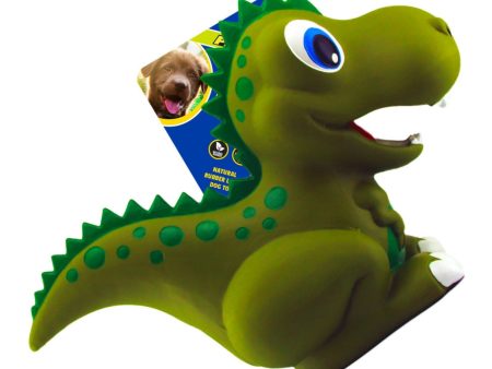 Petsport USA NaturFlex Dinosaur Latex Dog Toy TRex, 1ea 9 in, Large Supply