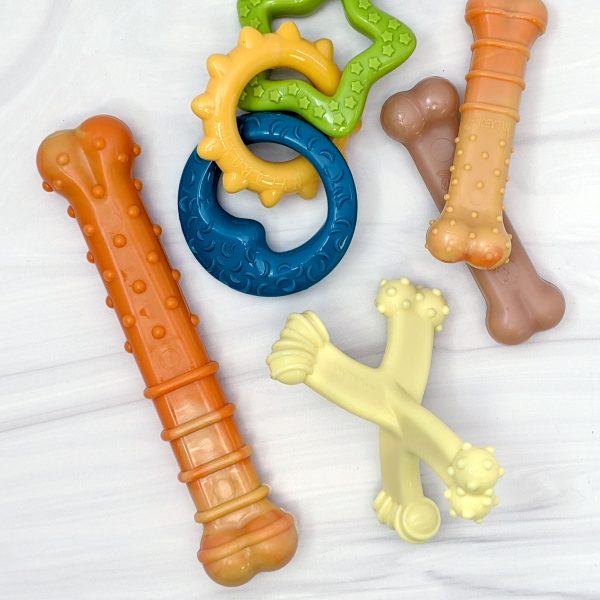 Nylabone Textured Nylon Puppy Chew Toy Beef & Vegetable 1ea Large Giant - Up To 50 lb Online