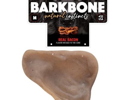 Pet Qwerks Barkbone Natural Instincts Nylon Pig Ear Dog Chew Toy Bacon 1ea MD Online