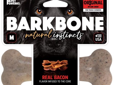 Pet Qwerks Barkbone Natural Instincts Original Nylon Dog Chew Bacon 1ea MD Online