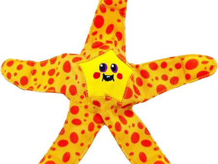 Outward Hound Floatiez Starfish Floating Dog Toy Yellow Red 1ea MD Sale