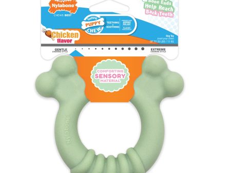 Nylabone Sensory Material Puppy Teething Ring Chicken, 1ea Small Regular - Up To 25 Ibs. Online Sale