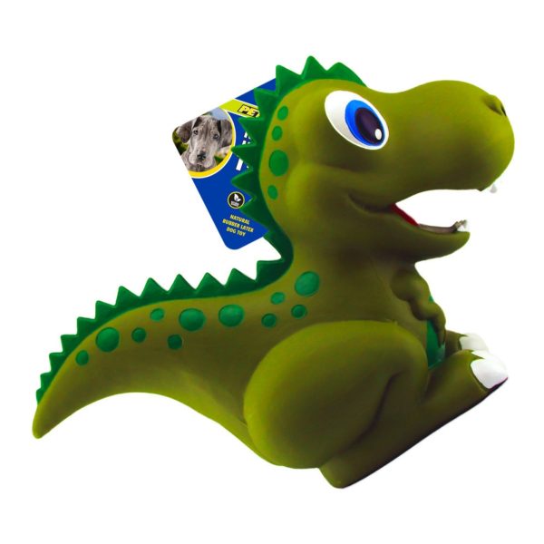 Petsport USA NaturFlex Dinosaur Latex Dog Toy TRex, 1ea 12 in, Jumbo Online Hot Sale