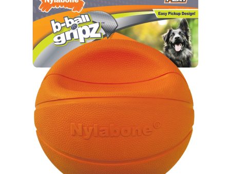 Nylabone Power Play Dog Basketball B-Ball Gripz 1ea Large Giant - Up To 50 lb Online