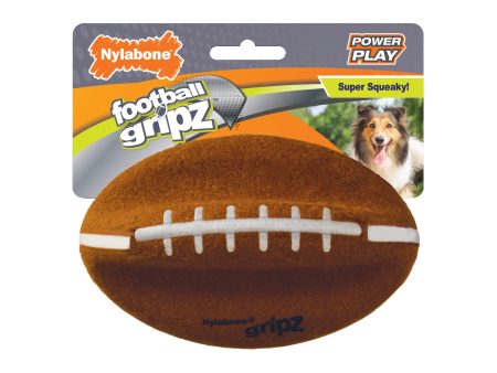 Nylabone Power Play Dog Football Gripz 1ea Medium Wolf - Up To 35 lb For Cheap