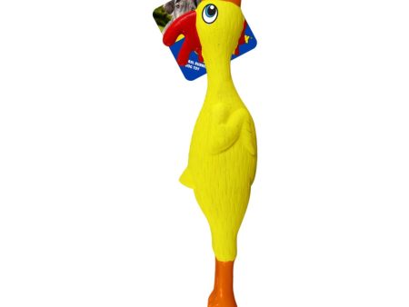 Petsport USA NaturFlex Natural Latex Rubber Dog Toy Chicken, 1ea 12 in, Large Supply