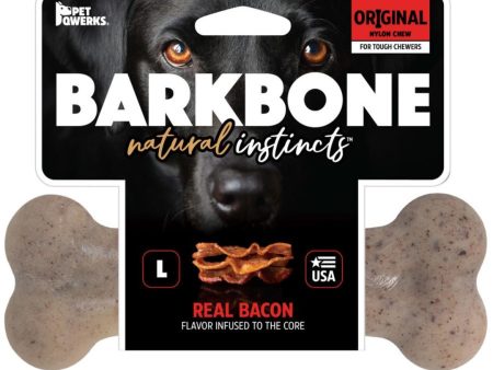 Pet Qwerks Barkbone Natural Instincts Original Nylon Dog Chew Bacon 1ea LG Supply