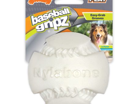 Nylabone Power Play Dog Baseball Gripz 1ea Medium Wolf - Up To 35 lb For Cheap