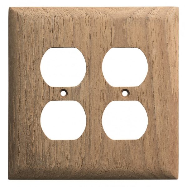 Whitecap Teak 2-Duplex Receptacle Cover Plate [60177] Sale