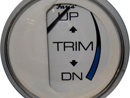 Faria Chesapeake White SS 2  Trim Gauge (J E Suzuki Outboard) [13809] on Sale