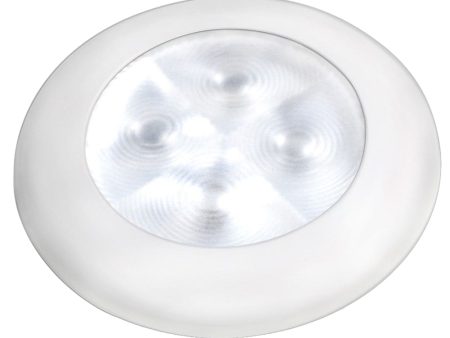 Hella Marine Slim Line LED  Enhanced Brightness  Round Courtesy Lamp - White LED - White Plastic Bezel - 12V [980500541] Supply