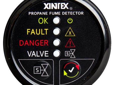 Fireboy-Xintex Propane Fume Detector w Plastic Sensor  Solenoid Valve - Black Bezel Display [P-1BS-R] Cheap