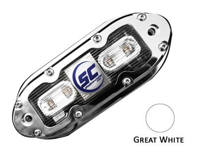 Shadow-Caster SCM-4 LED Underwater Light w 20  Cable - 316 SS Housing - Great White [SCM-4-GW-20] on Sale