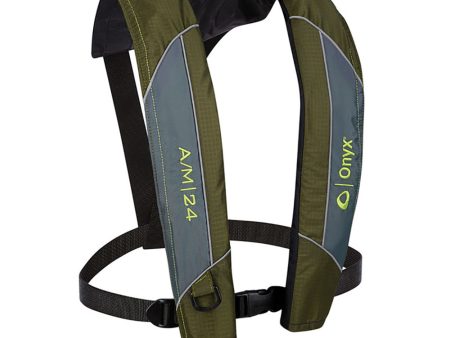 Onyx A M-24 Automatic Manual Inflatable PFD Life Jacket - Green [132000-400-004-18] Sale