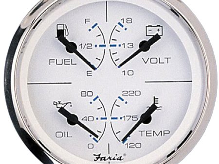 Faria Chesapeake White SS 4  Multifunction Gauge [33851] For Discount