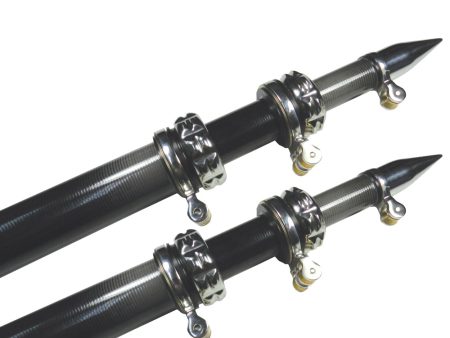 TACO 20  Carbon Fiber Outrigger Poles - Pair - Black [OT-4200CF] Online now