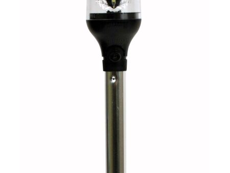 Attwood LightArmor All-Around Light - 20  Aluminum Pole - Black Vertical Composite Base w Adapter [5551-PA20-7] Discount