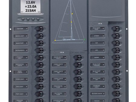 BEP Cruiser Series DC Circuit Breaker Panel w Digital Meters 32SP DC12V [NC32Y-DCSM] Online now