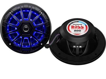 Boss Audio 6.5  MRGB65B Speakers - Black - 200W [MRGB65B] For Sale