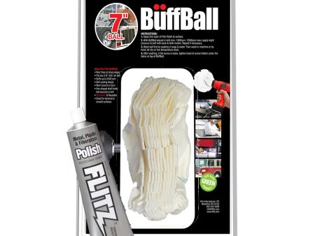 Flitz Buff Ball - Extra Large 7  - White w 1.76oz Tube Flitz Polish [WB 201-50] For Cheap