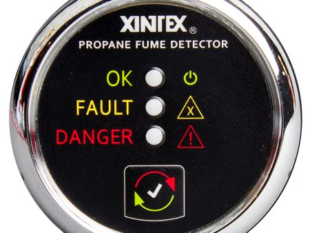 Fireboy-Xintex Propane Fume Detector w Plastic Sensor - No Solenoid Valve - Chrome Bezel Displa [P-1C-R] Online