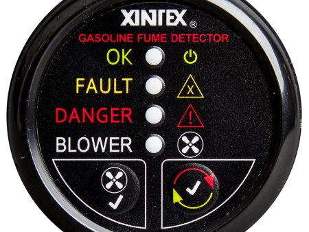 Fireboy-Xintex Gasoline Fume Detector w Blower Control - Black Bezel - 12V [G-1BB-R] Online now