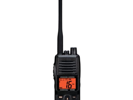 Standard Horizon HX380 5W Commercial Grade Submersible IPX-7 Handheld VHF Radio w LMR Channels [HX380] For Cheap