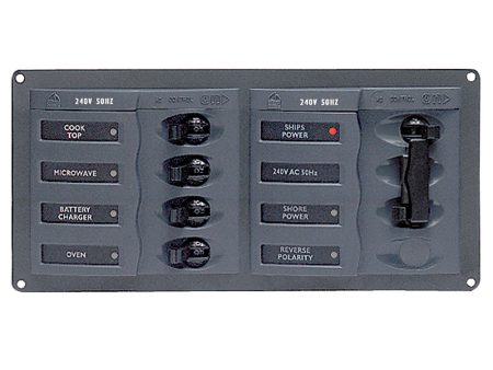 BEP AC Circuit Breaker Panel w o Meters, 4 Way Panel 2 Mains - 240V [900-AC1] Supply