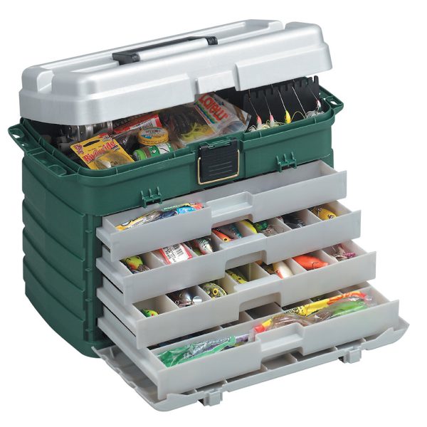 Plano 4-Drawer Tackle Box - Green Metallic Silver [758005] Supply