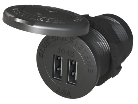 Blue Sea 1045 12 24V Dual USB Charger - 1-1 8  Socket Mount [1045] Fashion