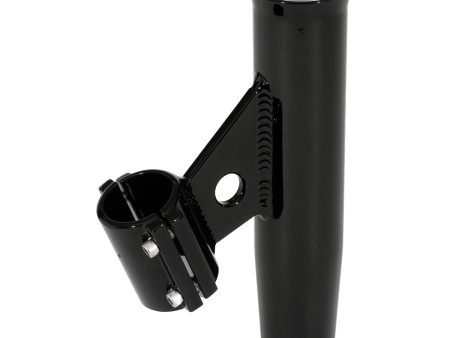 Lee s Clamp-On Rod Holder - Black Aluminum - Vertical Mount - Fits 2.375  O.D. Pipe [RA5005BK] For Sale