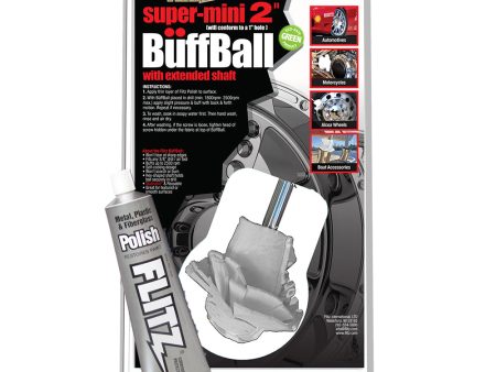 Flitz Buff Ball - Super Mini 2  - White w 1.76oz Tube Flitz Polish [SM 10250-50] Online