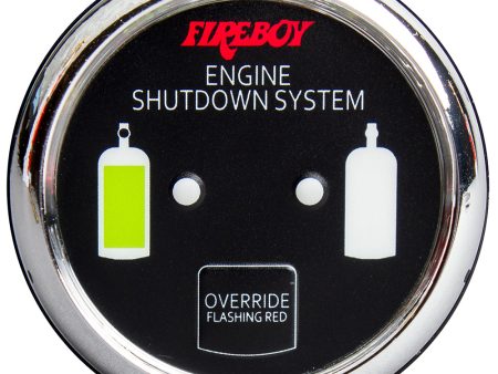 Fireboy-Xintex Deluxe Helm Display w Gauge Body, LED  Color Graphics f Engine Shutdown System - Chrome Bezel Display [DU-RCH-20-R] Fashion