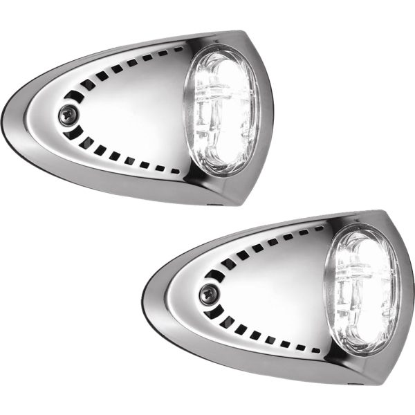 Attwood LED Docking Lights - Stainless Steel - White LED - Pair [6522SS7] Online Sale