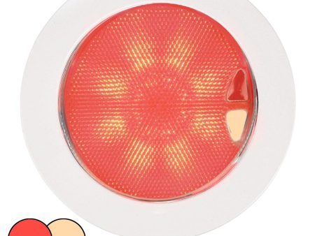 Hella Marine EuroLED 150 Recessed Surface Mount Touch Lamp - Red Warm White LED - White Plastic Rim [980630102] Discount