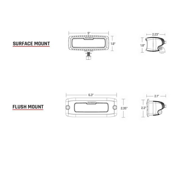 RIGID Industries SR-Q PRO Back Light Kit - Flush Mount Diffused - Pair - Black [980033] Online now