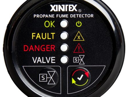 Fireboy-Xintex Propane Fume Detector w Automatic Shut-Off  Plastic Sensor - No Solenoid Valve - Black Bezel Display [P-1BNV-R] For Cheap