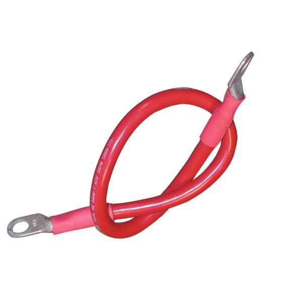 Ancor Battery Cable Assembly, 2 AWG (34mm) Wire, 3 8  (9.5mm) Stud, Red - 32  (81.2cm) [189145] Supply